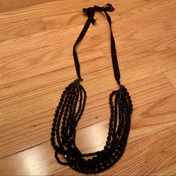 The Limited Jewelry - 2/$10 - Long Black Beaded Necklace